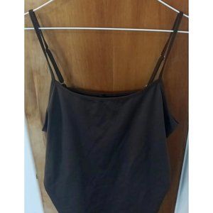 Lane Bryant Womens 14/16 Cami Brown Straps Stretch